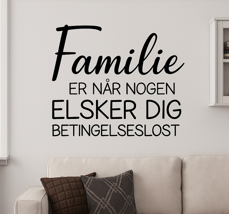 Wandtattoo Wohnzimmer text über familie - TenStickers
