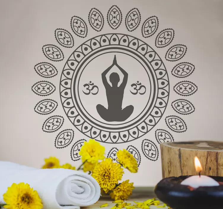 Aufkleber für die Wand Yoga Mandala - TenStickers