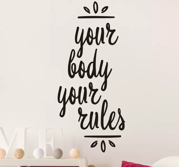 Wandtattoo your body your rules - TenStickers