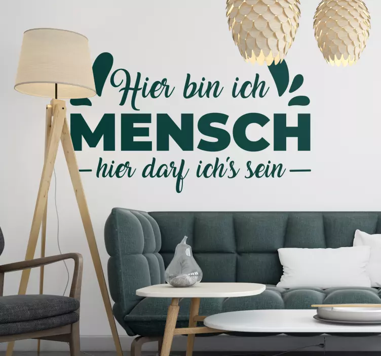 Wandtattoo Zitat Ich bin ein Mensch - TenStickers