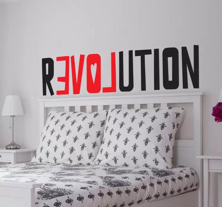 Wandtattoo Zitat liebe deine revolution - TenStickers