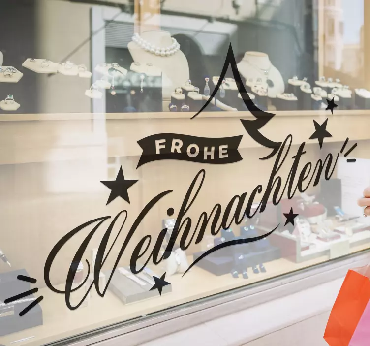 Schöner Weihnachtsaufkleber eleganter Text - TenStickers