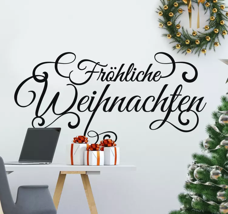 Weihnachtsaufkleber Schnörgeltext - TenStickers
