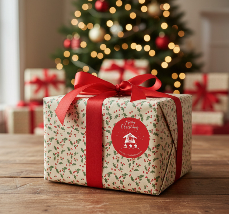Weihnachtssticker für geschenke mit namen - TenStickers