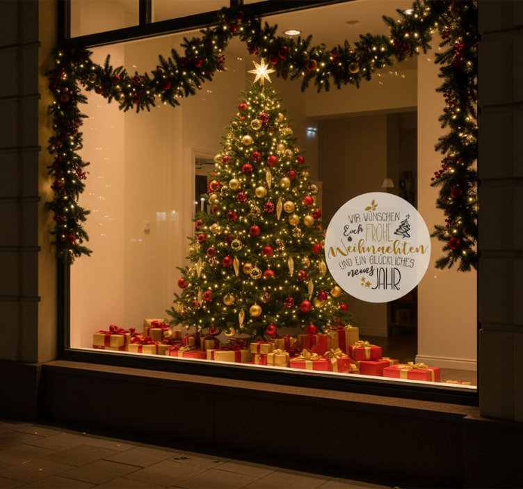 Weihnachtssticker für weihnachts- und neujahrsgrüße - TenStickers