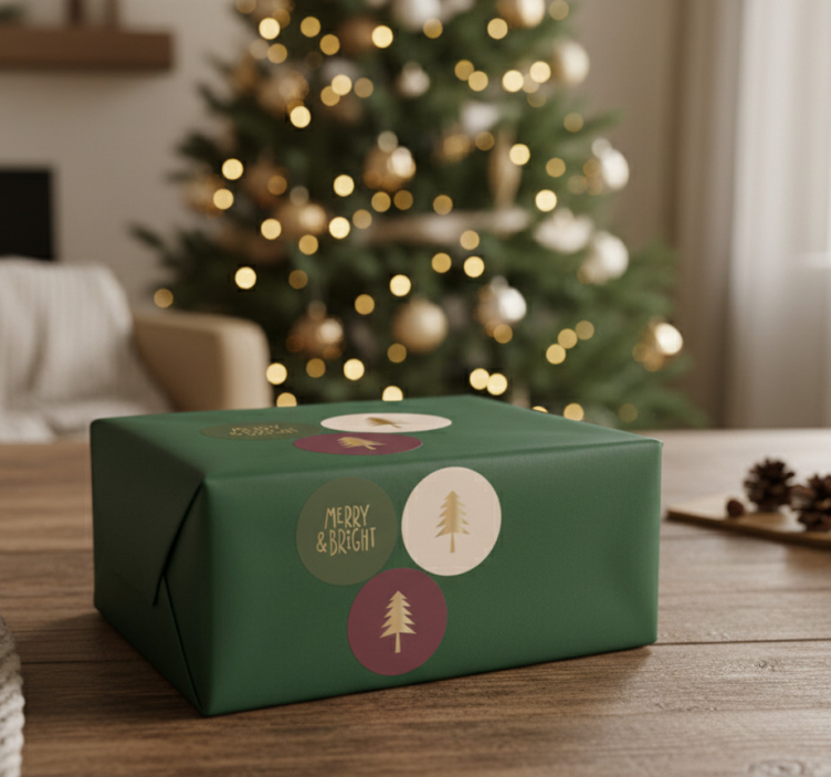 Weihnachtssticker im klassischen feiertagsmuster - TenStickers