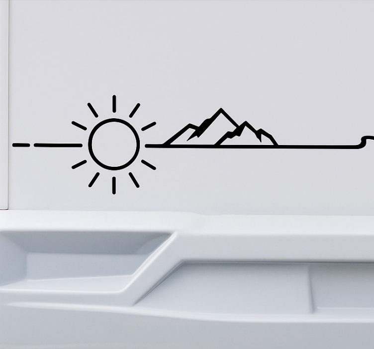 Wohnmobil Aufkleber custom naturlandschaft - TenStickers