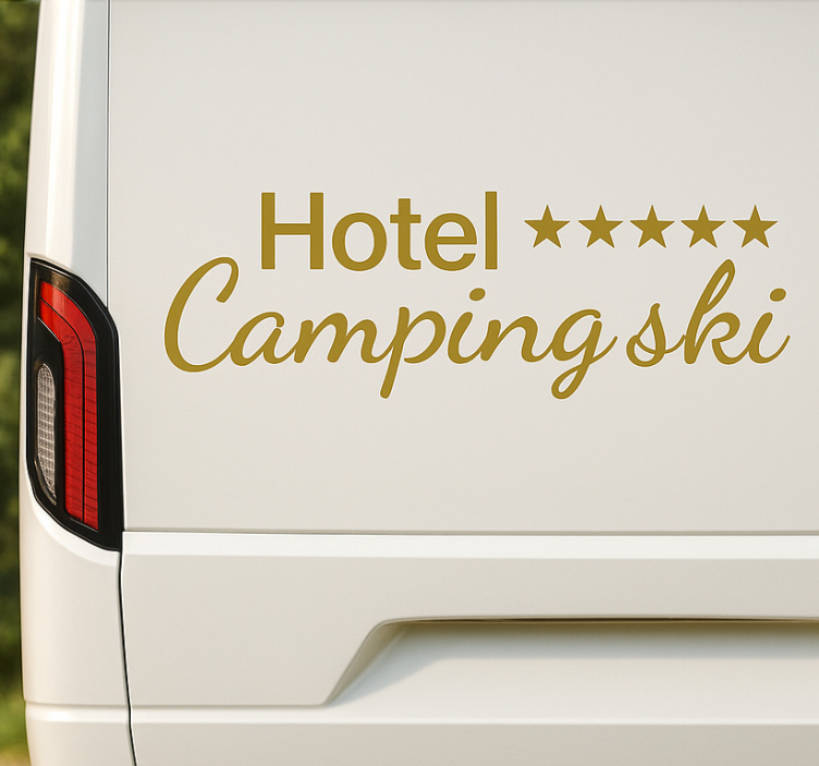 Wohnmobil Aufkleber fünf-sterne-hotel-camping - TenStickers
