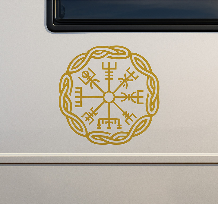 Wohnmobil Aufkleber goldenes vegsisir-symbol - TenStickers