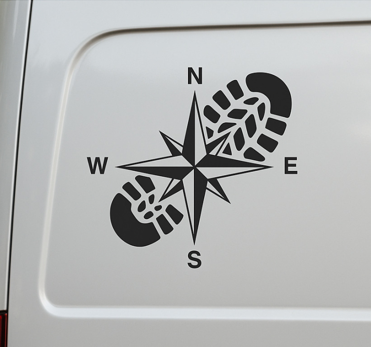 Wohnmobil Aufkleber kompassrose schuh - TenStickers