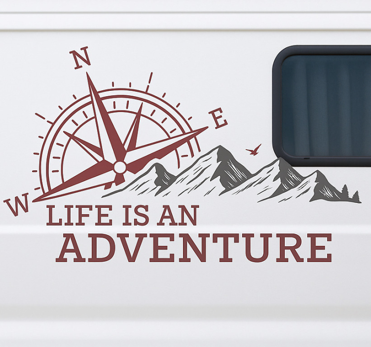 Wohnmobil Aufkleber life is an adventure - TenStickers