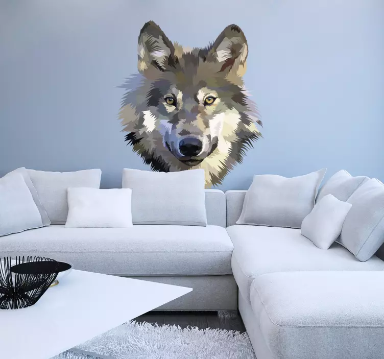 Wolf Vintage Wildtier Aufkleber - TenStickers