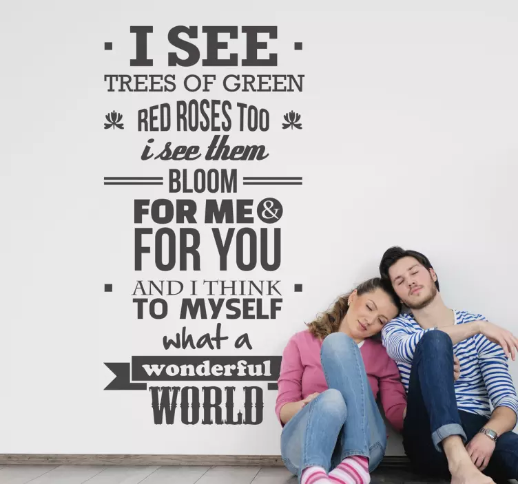 Wonderful world Aufkleber - TenStickers