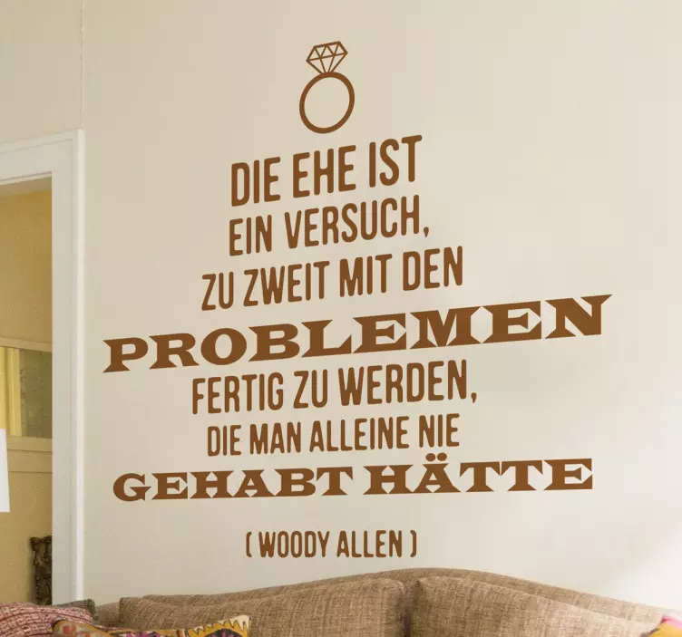 Woody Allen Zitat Sticker - TenStickers