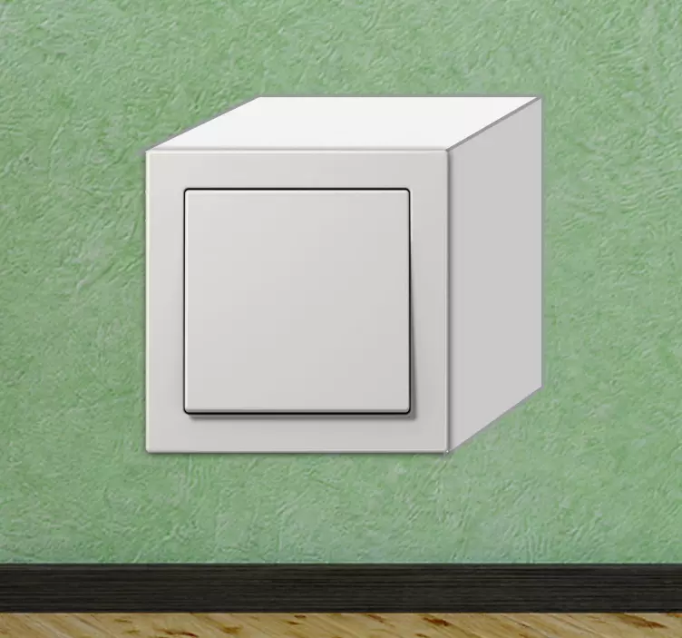 3D Lichtschalteraufkleber Würfel - TenStickers