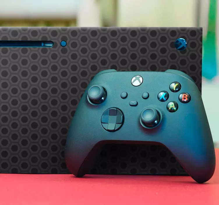 Xbox Aufkleber Dunkelgraue kohlefaserstruktur - TenStickers