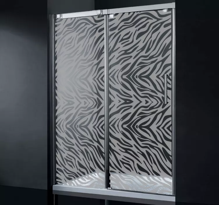Duschkabinen Folie Zebramuster - TenStickers