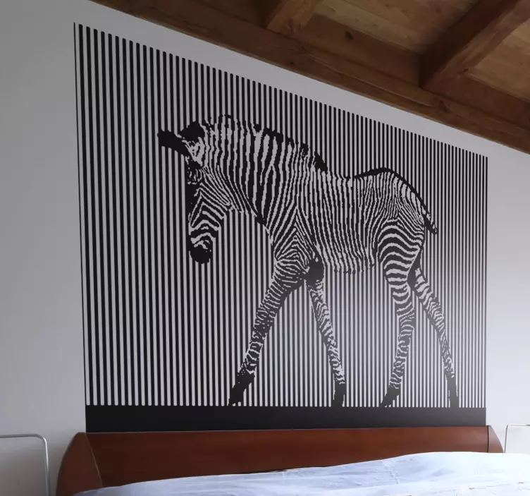 Zebra Linien Aufkleber - TenStickers