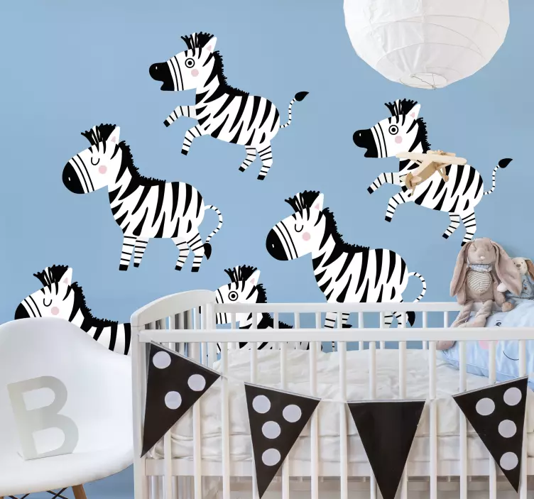 Wandtattoo Zebra Süßes zebra für kinder - TenStickers