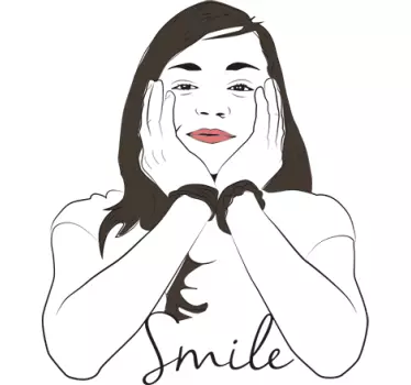 Wandtattoo Mädchen Smile - TenStickers