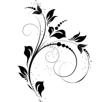 Wandtattoo dekorative Blumenranke - TenStickers