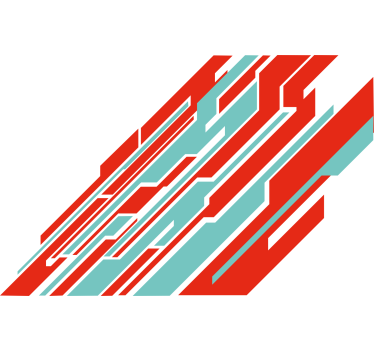 Autoaufkleber zweifarbiges geometrisches design - TenStickers