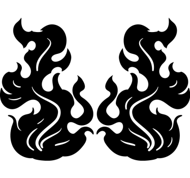 Autoaufkleber flammen für die haube - TenStickers