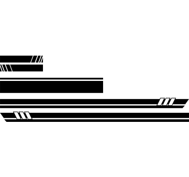 Autoaufkleber Streifen 5er-Set - TenStickers