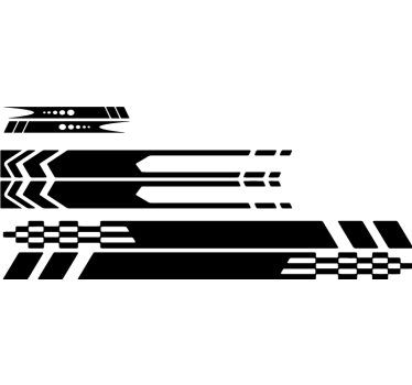 Autoaufkleber streifen 3 designs - TenStickers