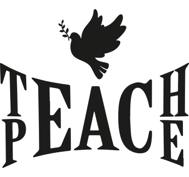 Wandtattoo Text teach peace - TenStickers
