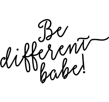 Wandtattoo Be Different Kalligraphie - TenStickers