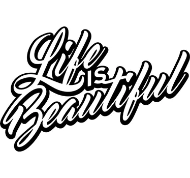 Wandtattoo life is beautiful 3D - TenStickers