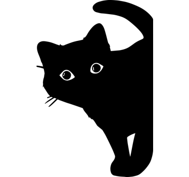 Autoaufkleber neugierige katze - TenStickers
