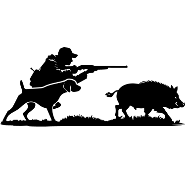 Autoaufkleber jagd-silhouette - TenStickers