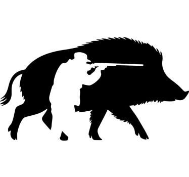 Autoaufkleber wildschweinjagd - TenStickers