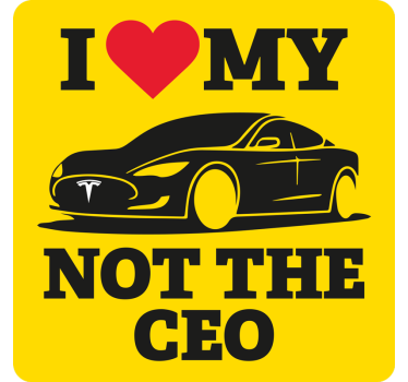 Autoaufkleber tesla elon musk - TenStickers