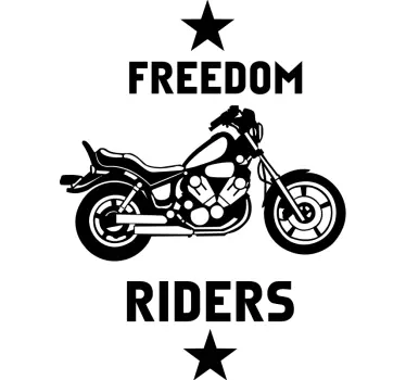 Motorrad chopper freiheit fahrzeugaufkleber - TenStickers