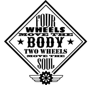 Wandtattoo Two Wheels Move the Soul - TenStickers