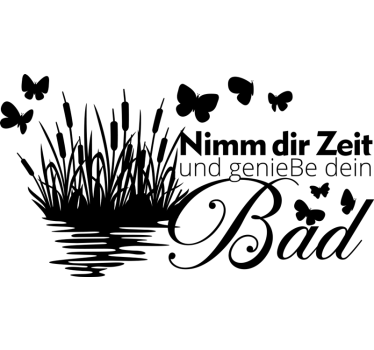 Wandtattoo Badezimmer lass dir zeit - TenStickers