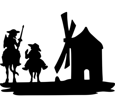 Autoaufkleber quijote und sancho panza - TenStickers