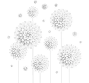 Wandtattoo Papierblumen - TenStickers