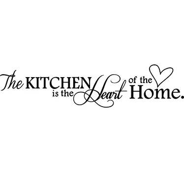 Wandtattoo Kitchen is Heart of Home - TenStickers