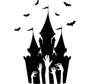Halloween burg wohnzimmer Wandtattoo - TenStickers