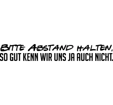 Autoaufkleber Bitte Abstand halten - TenStickers