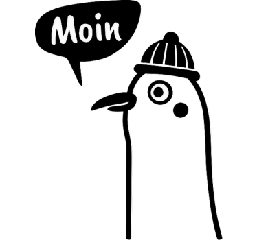 Autoaufkleber schwarzes huhn moin - TenStickers