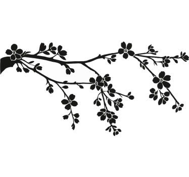 Wandtattoo Wohnzimmer schwarzer ast - TenStickers