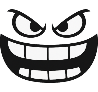 Autoaufkleber monsterkopf für rückspiegel - TenStickers