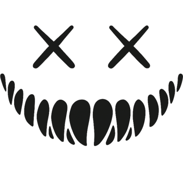 Autoaufkleber mit xx augen grinsen - TenStickers
