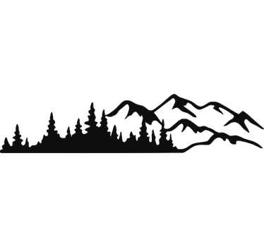 Autoaufkleber einfarbiger bergwald - TenStickers