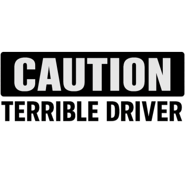 Autoaufkleber achtung schlechter fahrer - TenStickers